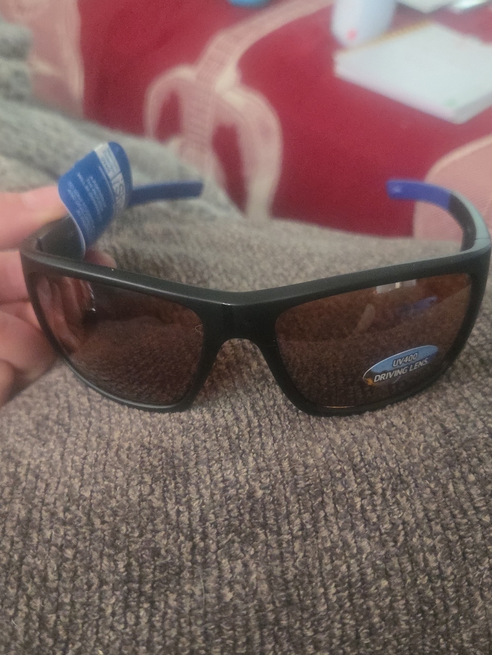 Men's Polarized Driving Sunglasses - Black Frame with Brown Lenses